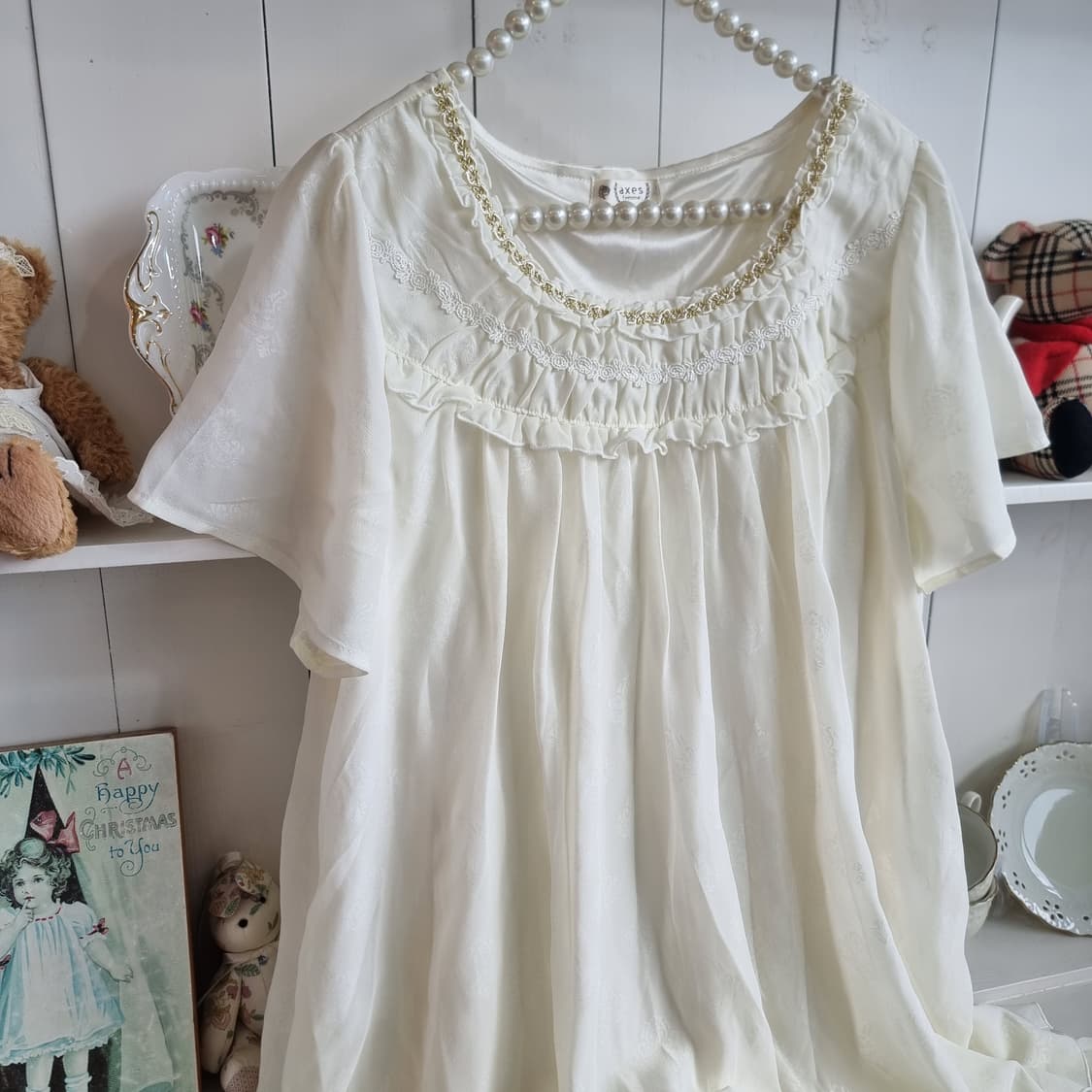 (axes femme 악세즈 팜므) 아이보리 프릴 원피스 상품이미지3