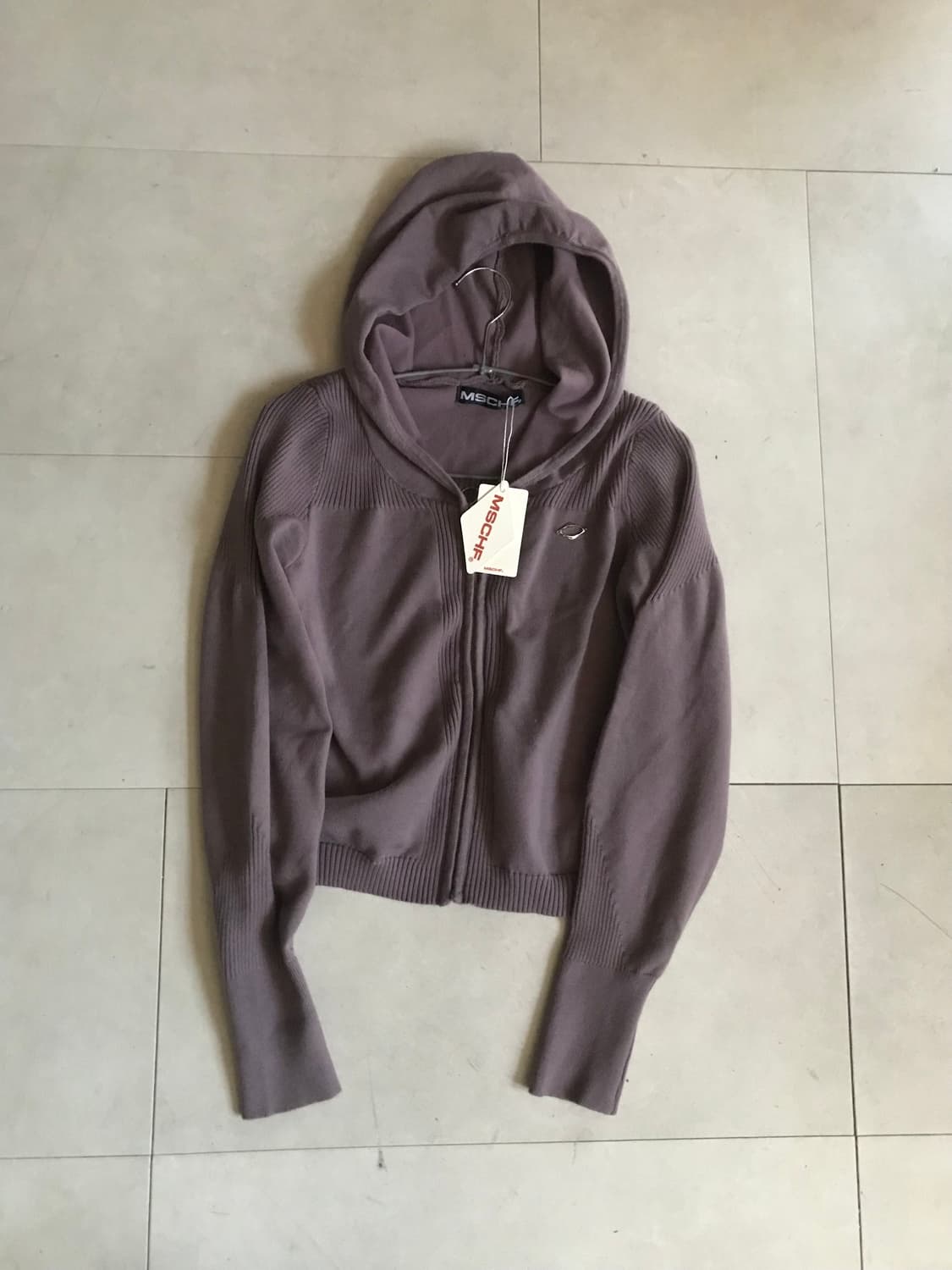 미스치프 로즈브라운 롬버스 니티드 후드집업 상품이미지7