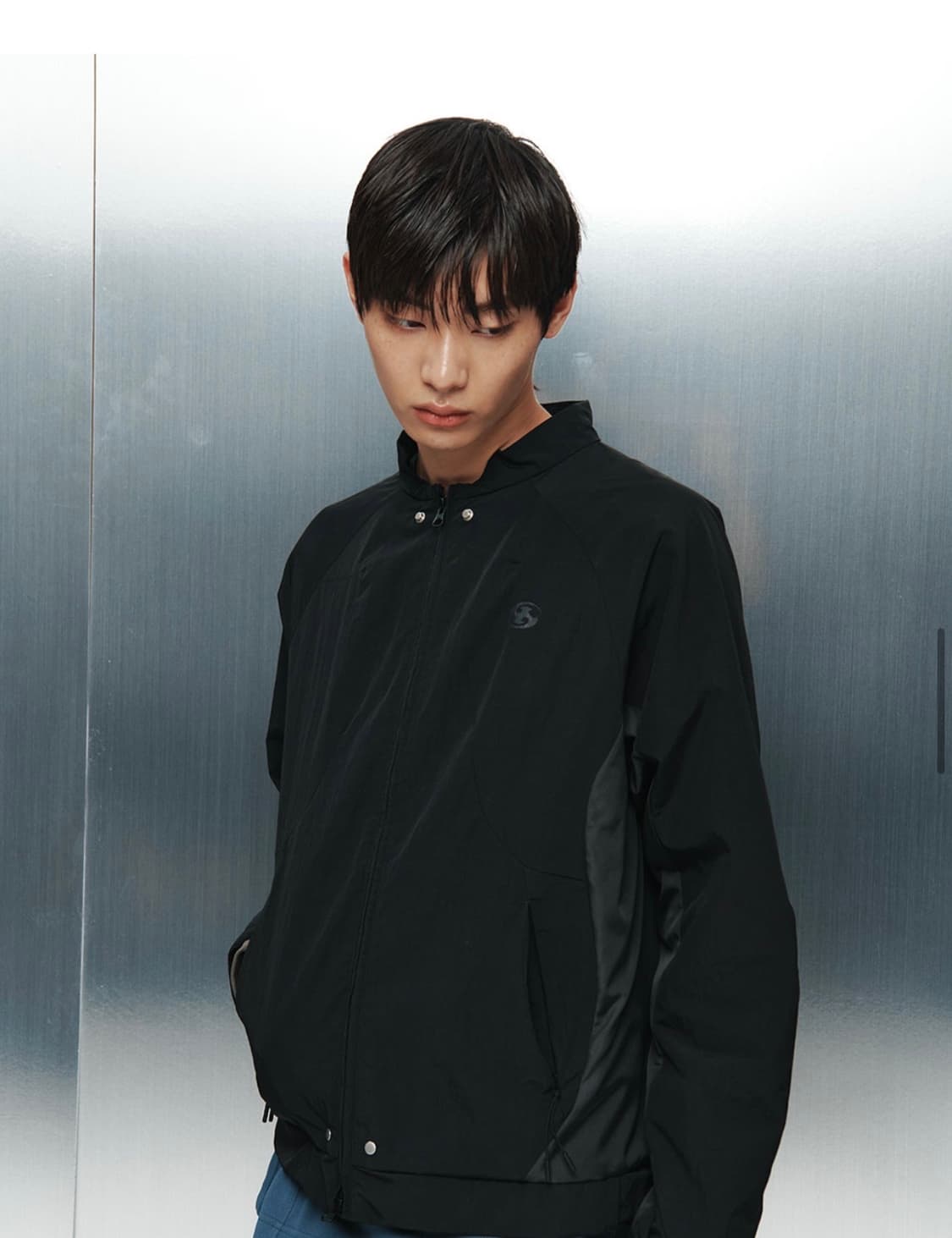 산산기어 콘트레스트 자켓 블랙 상품이미지2