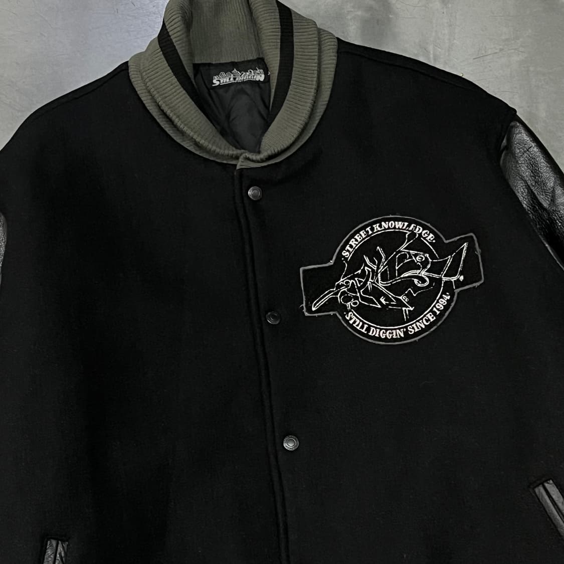  Still Diggin 레더 소매 바시티 자켓 y14409 상품이미지3