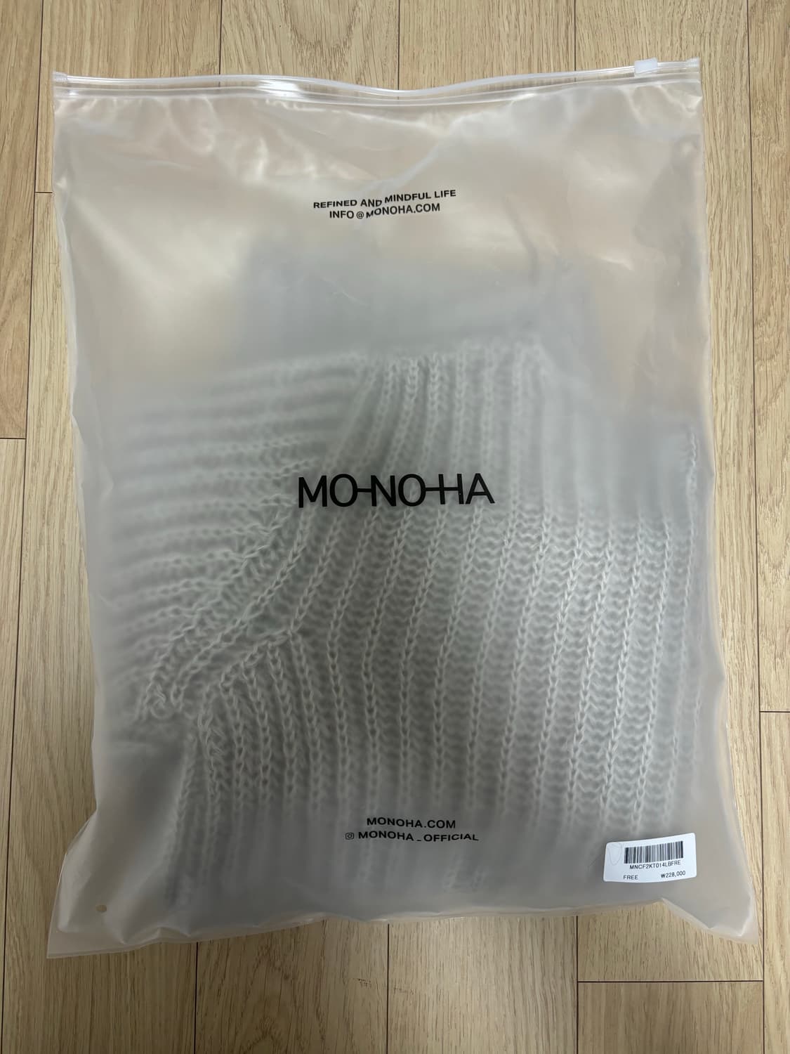 (새상품) 모노하 모헤어 롱슬리브 니트 상품이미지3