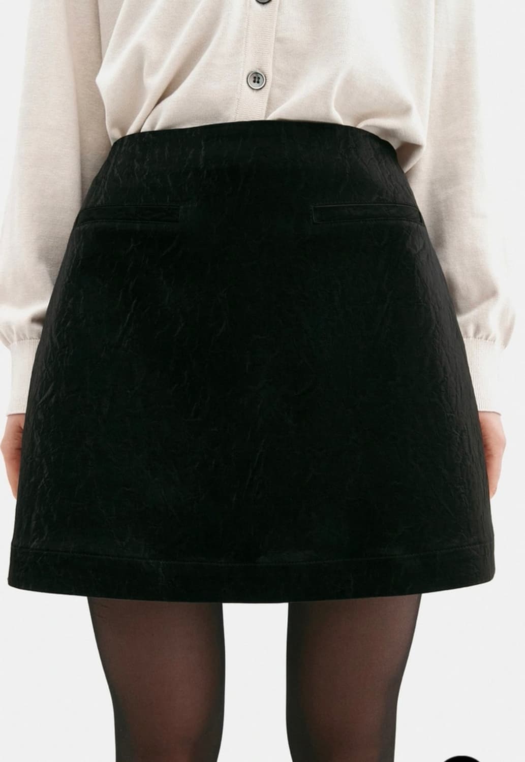 ORR 오르 크랙 미니스커트 블랙 상품이미지2