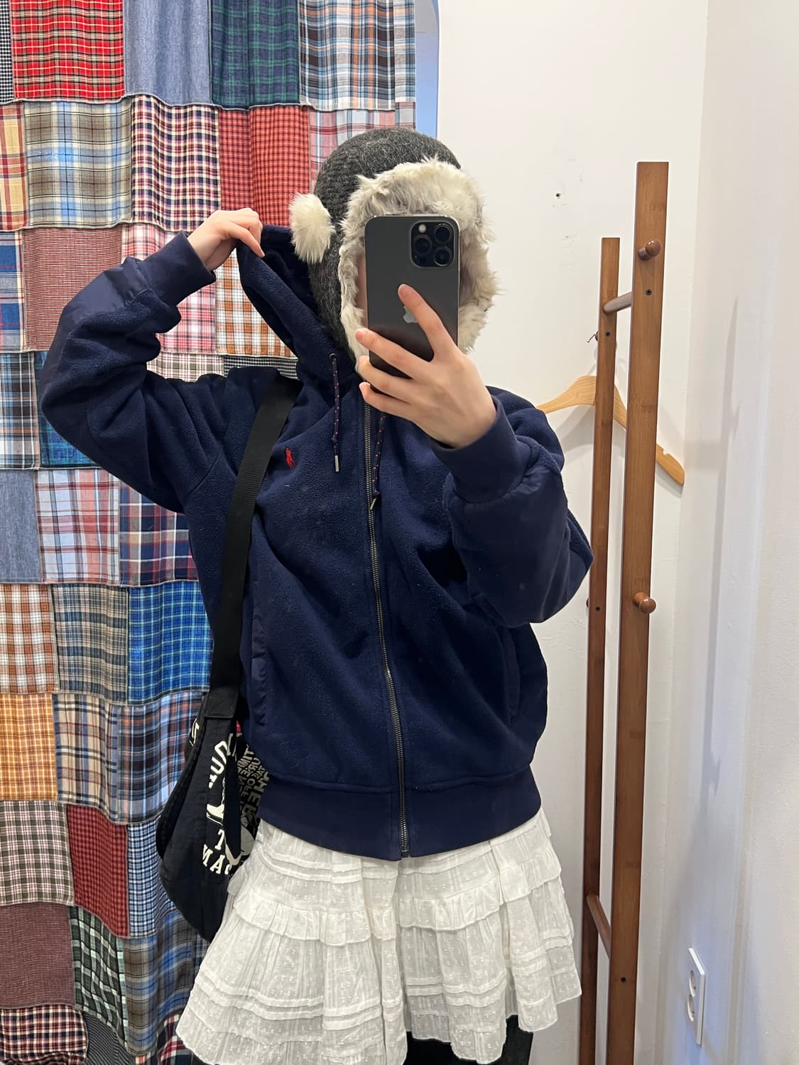 폴로 네이비 플리스 후드집업 상품이미지4