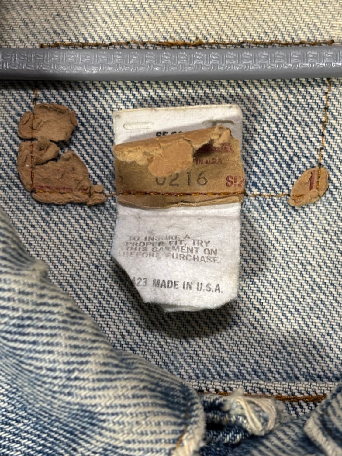 90s USA 리바이스 70506 빈티지 데님자켓 상품이미지4