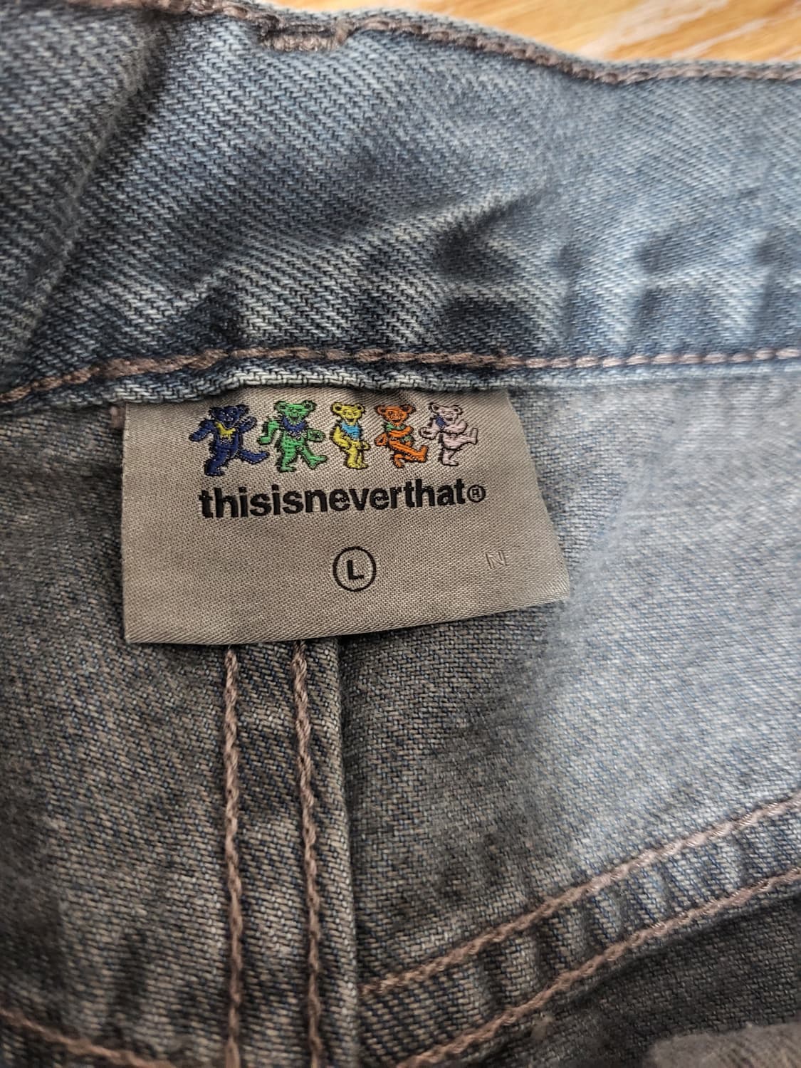 디스이즈네버댓 디네댓 그레이트풀데드 gd 릴렉스드 데님 팬츠 블루 L 상품이미지8