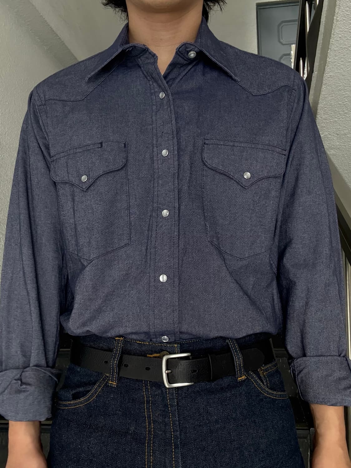 Ruddock Chambray Western Snap Shirt 상품이미지2