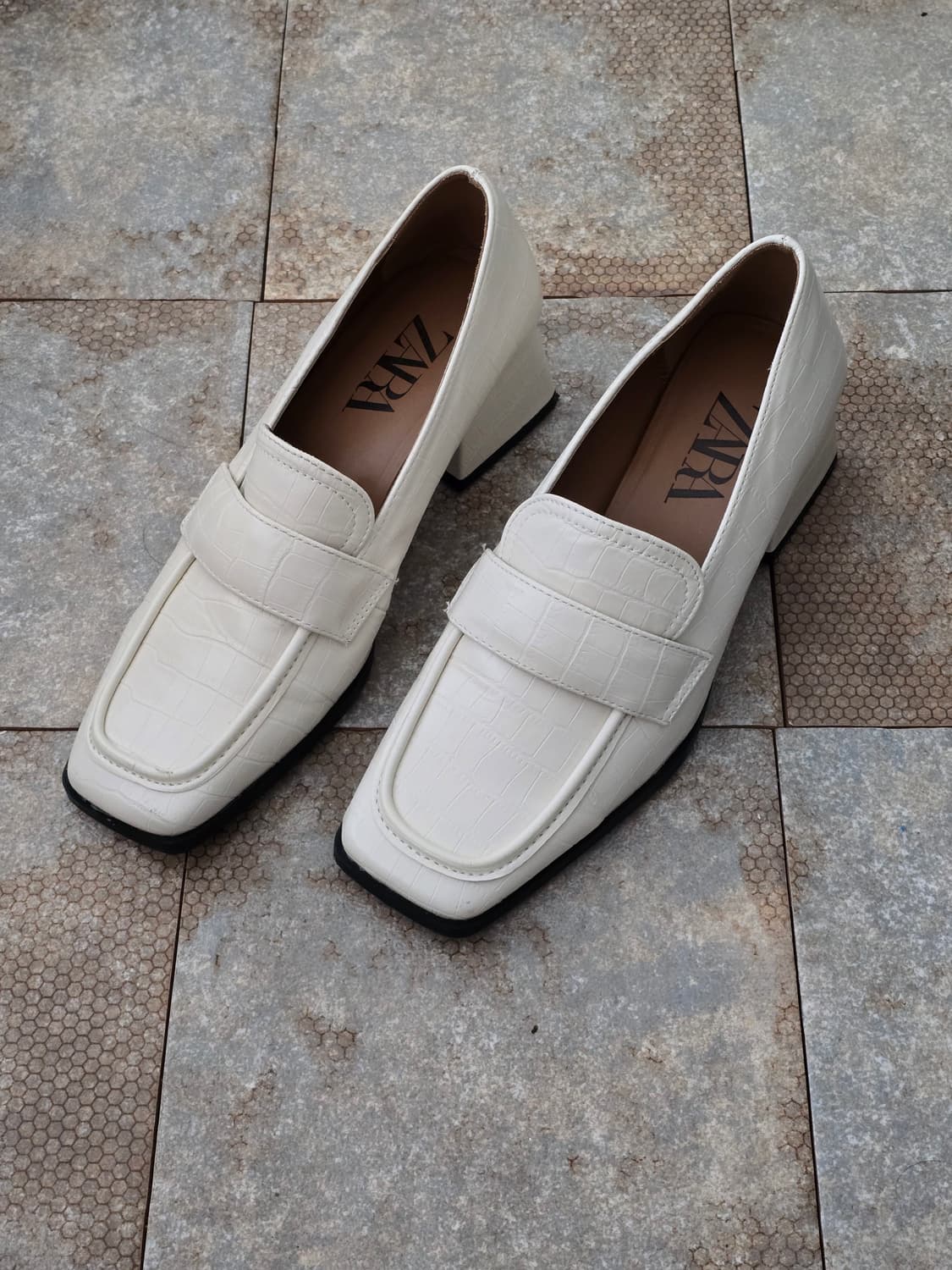 (235)자라 크로커 힐 로퍼 구두 상품이미지1