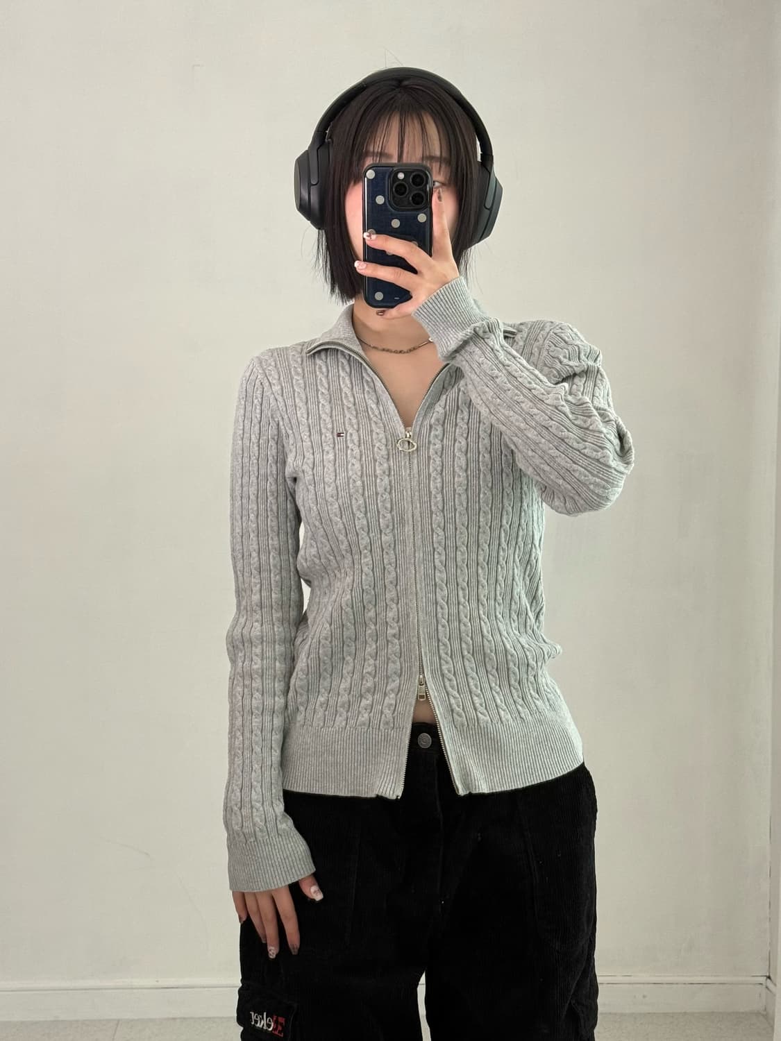 타미힐피거 슬림 니트집업 상품이미지1