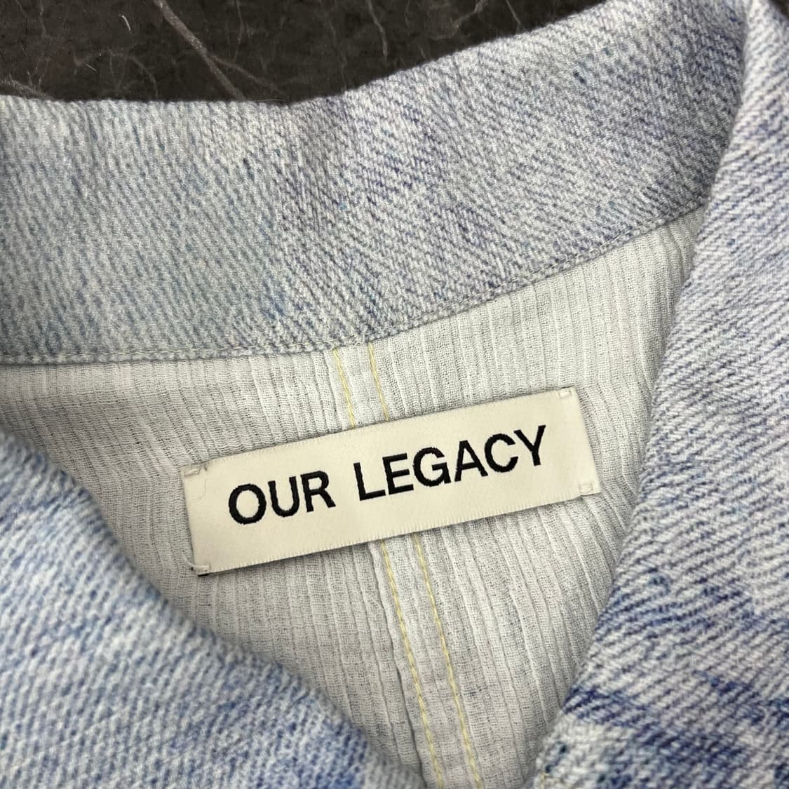 아워레가시 리버스 플리츠 디지털 프린트 데님셔츠 상품이미지6