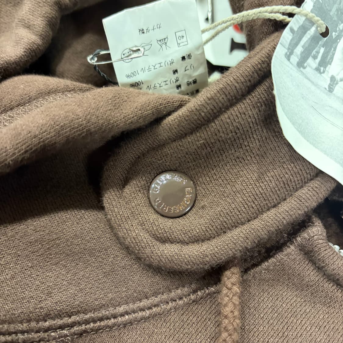 [L] 엔지니어드가먼츠 브라운 컬러 라인 후드집업 B690 상품이미지5