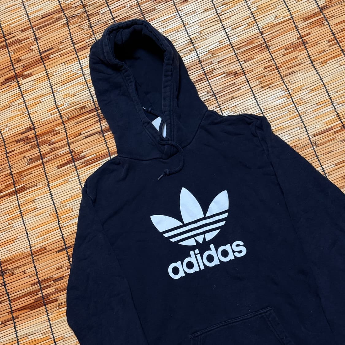 아디다스 블랙 트레포일 후드티 s 상품이미지3