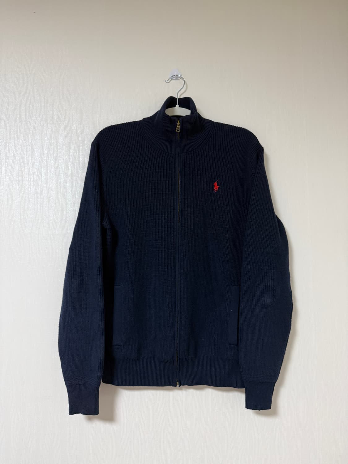 폴로 풀집업 니트 25FW 네이비 S 상품이미지1