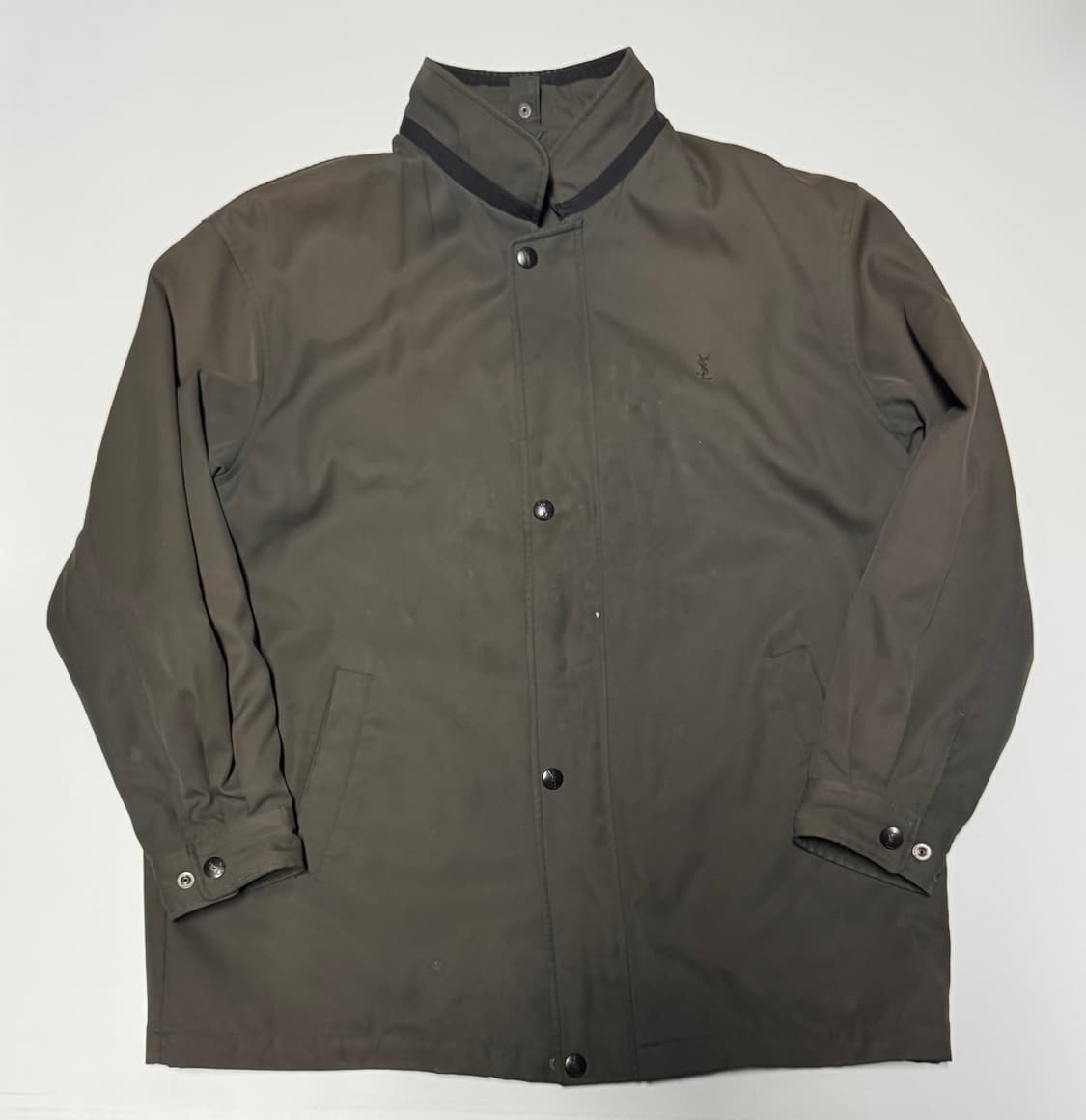 정품 입생로랑 YSL 뿌르 옴므 폴리쉘 사파리 자켓 XL 카키 상품이미지1