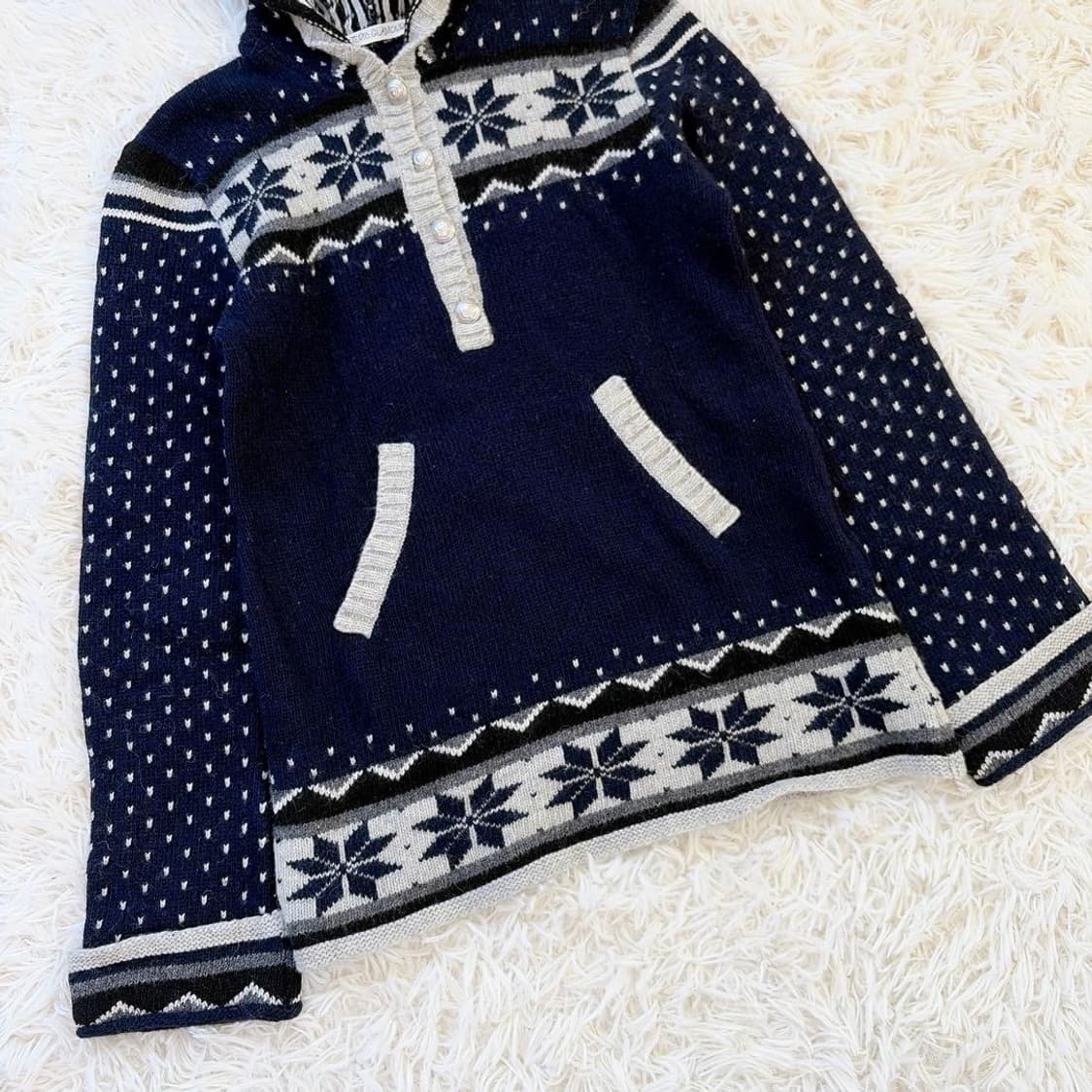 Hysteric glamour히스테릭 글래머 노르딕 후드 버튼 니트 상품이미지2