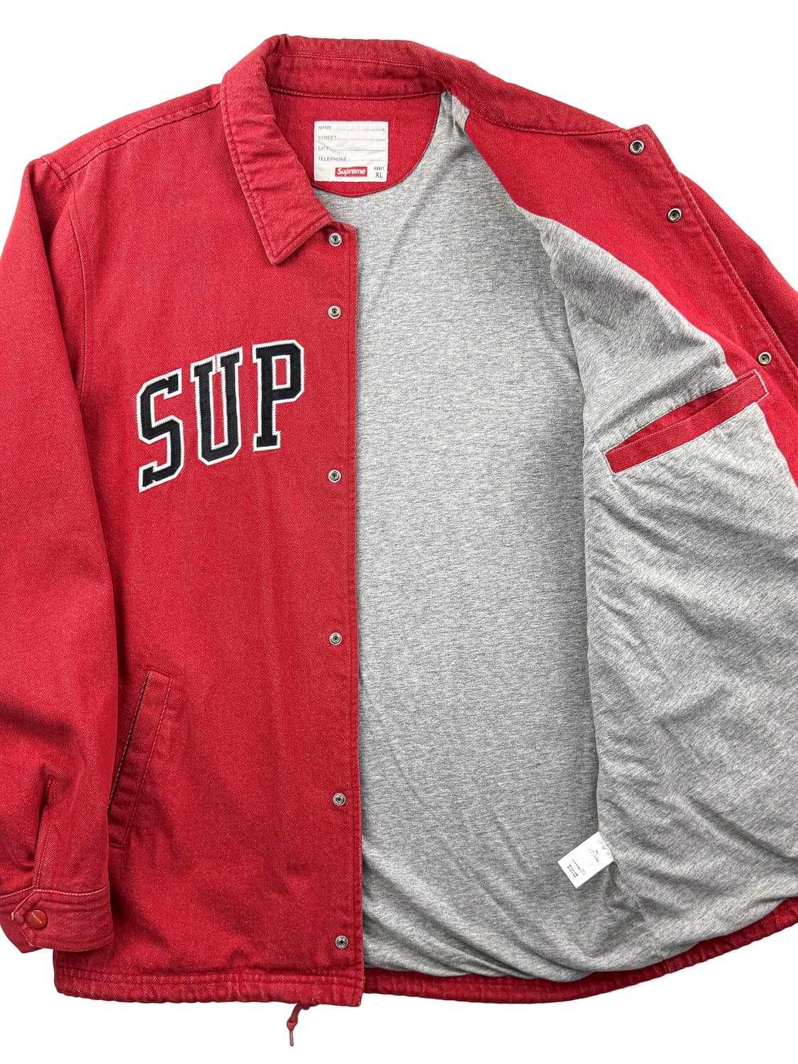 슈프림 데님 코치 자켓 레드 상품이미지5