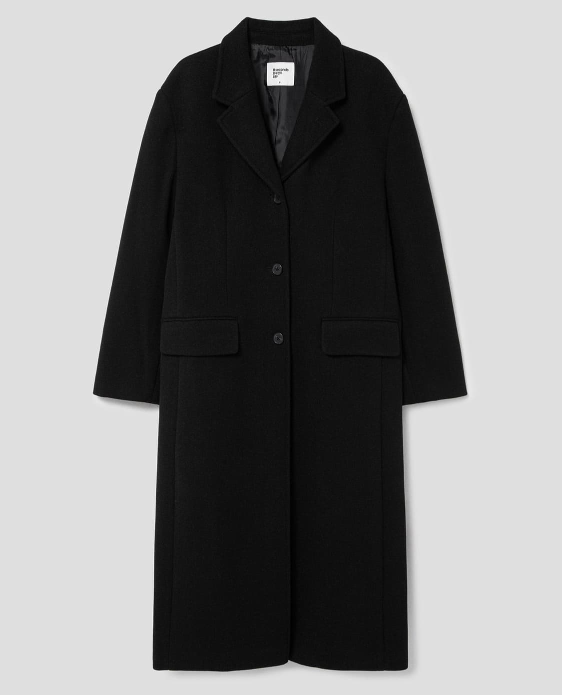 에잇세컨즈 울라이크 여성 롱 코트 블랙 상품이미지7