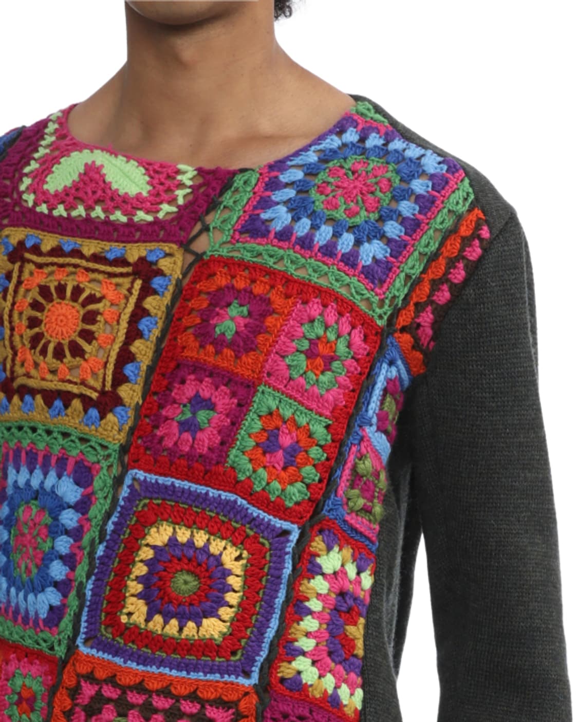 새상품 꼼데가르송옴므플러스 멀티컬러 크로켓 니트 M 상품이미지2