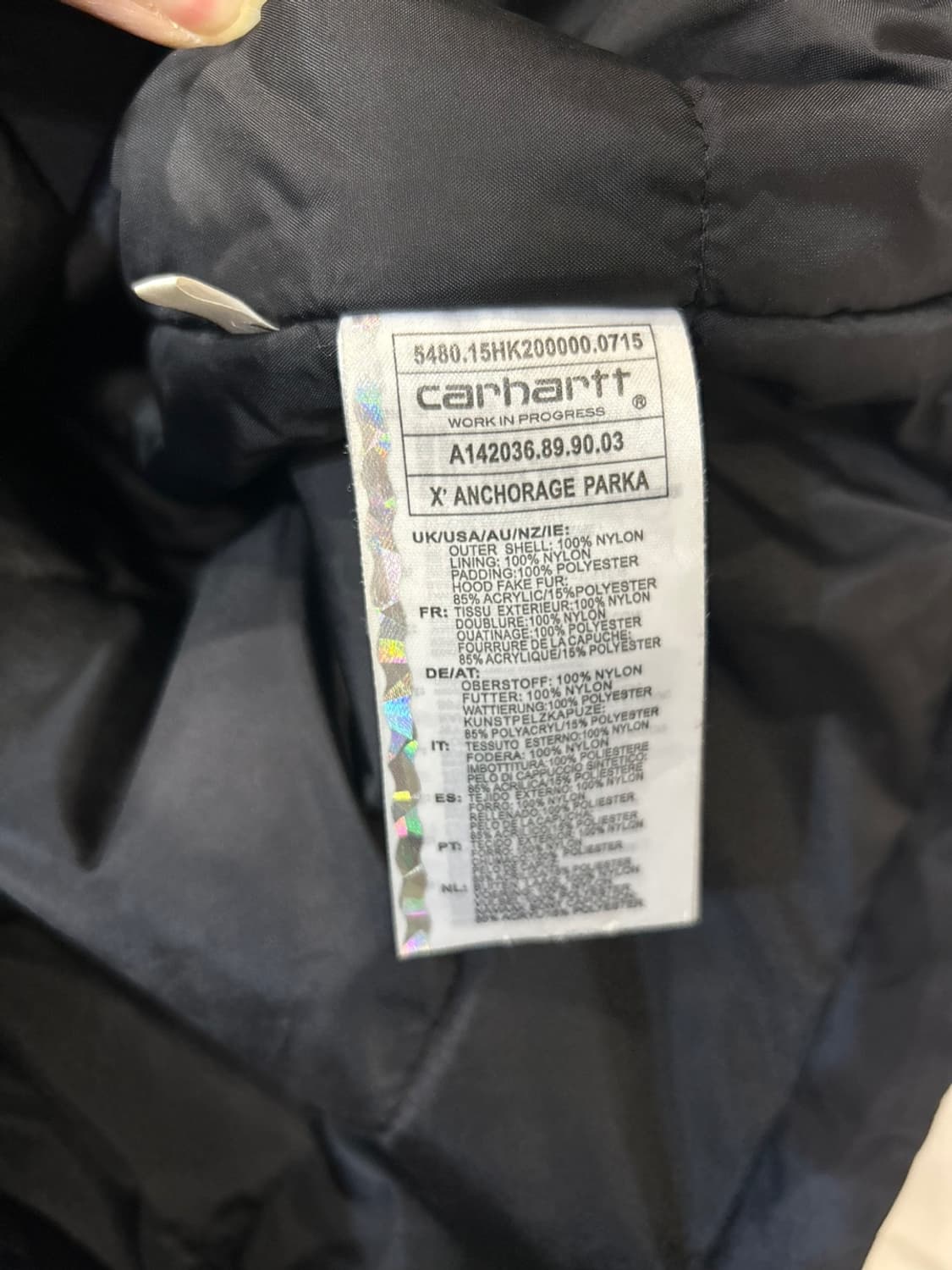 칼하트 앵커리지 파카 후드 패딩 상품이미지6