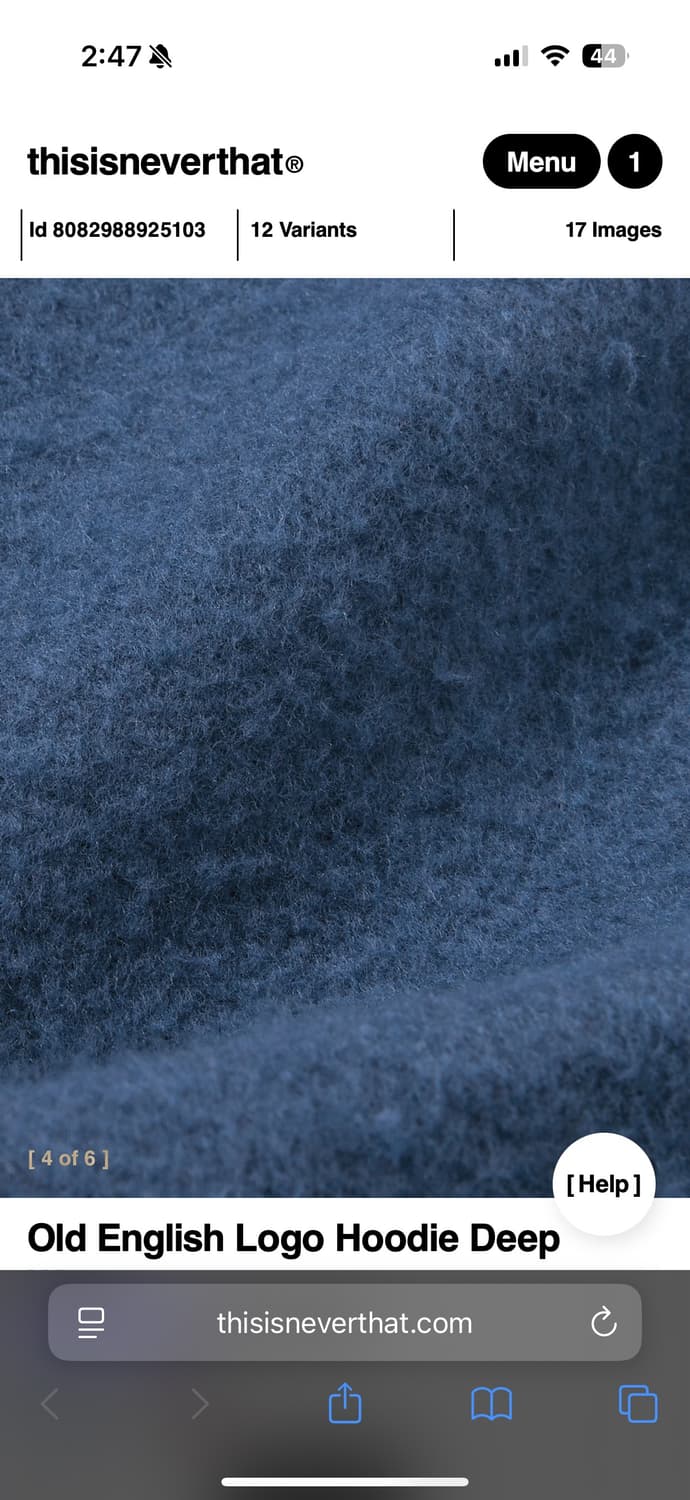 디스이즈네버댓 old english logo hoodie 상품이미지4