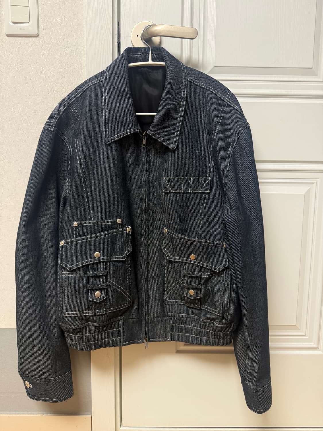 급매) 엘무드 데님 블루종 자켓 48사이즈 상품이미지3
