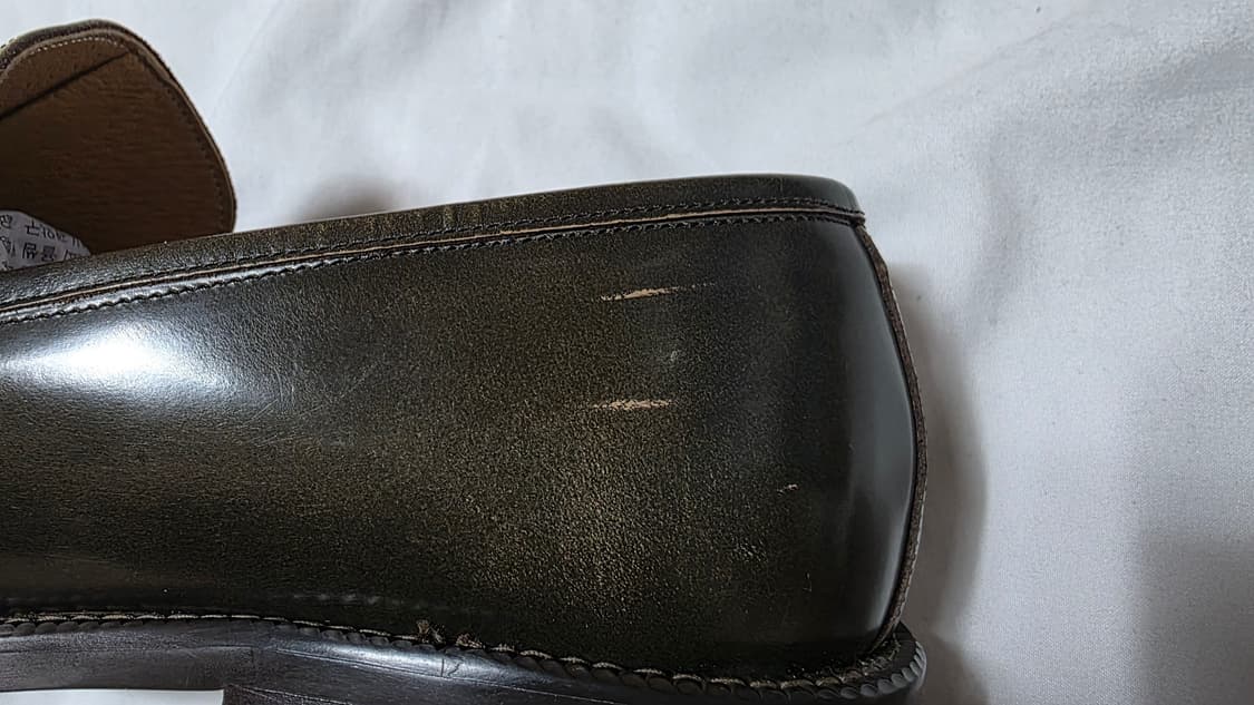 [새상품] 로맨틱무브 5cm 키높이 유팁 페니 로퍼 (딥그린 투톤) 상품이미지10