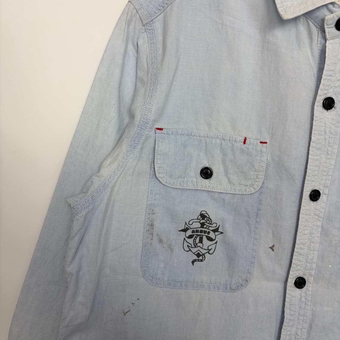 더블탭스 샴브레이 셔츠 상품이미지4