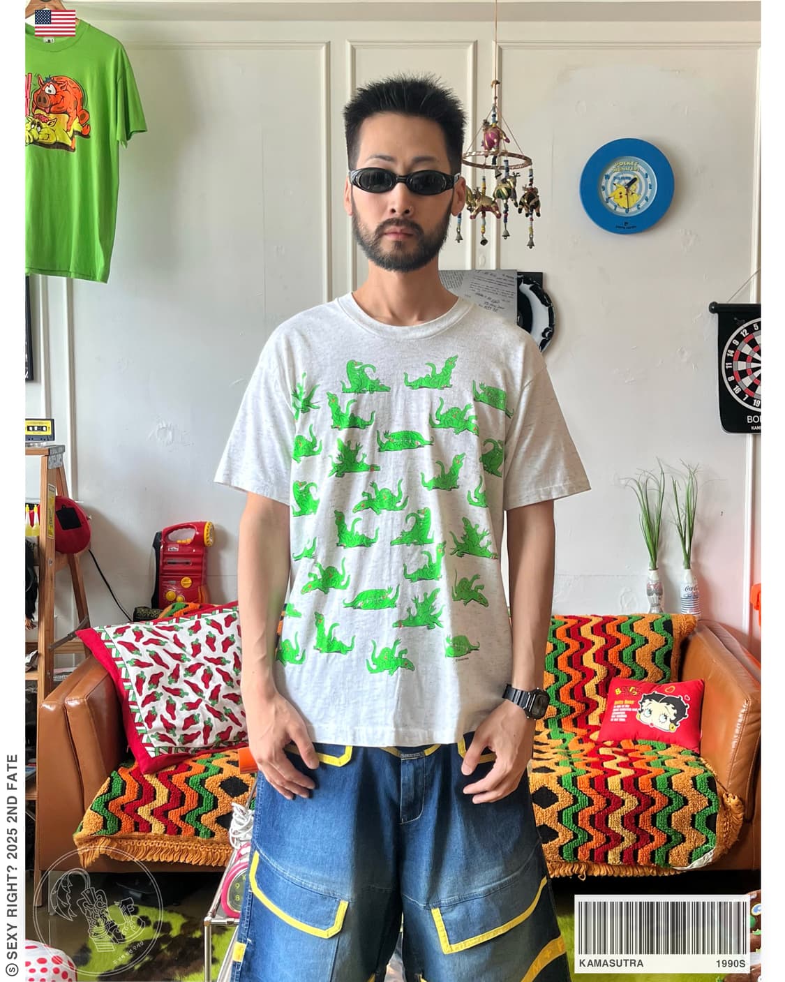 1990s Kamasutra USA Vintage 1/2 T-Shirt 상품이미지1