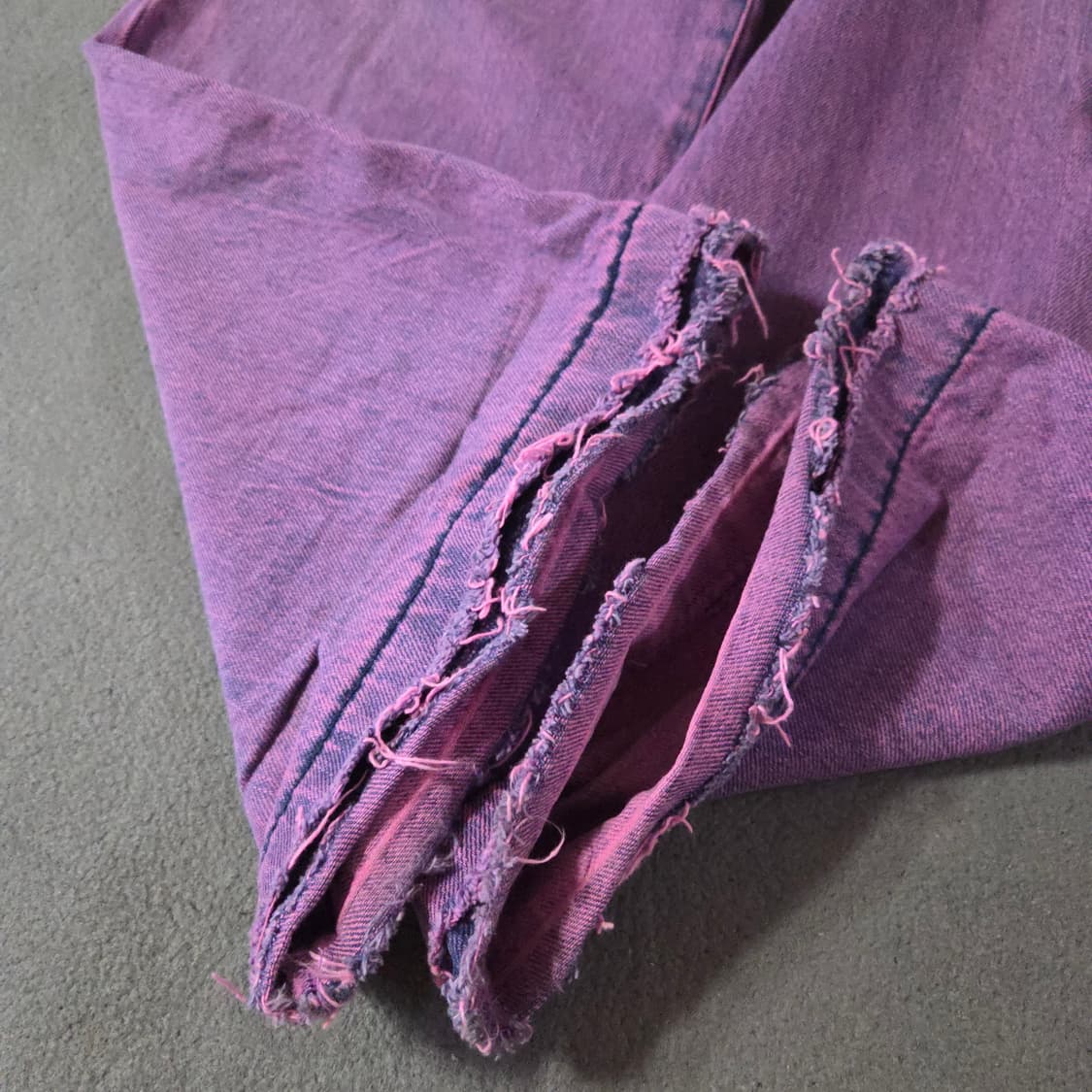 더일마 퍼플 와이드 데님 팬츠 M 30 남여공용 상품이미지4