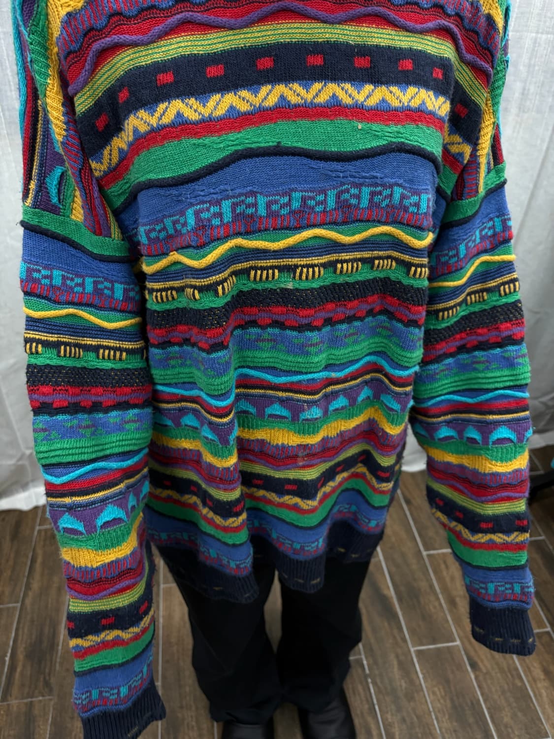 FLORENCE TRICOT 멀티컬러 케이블 니트 코튼 스웨터 상품이미지2