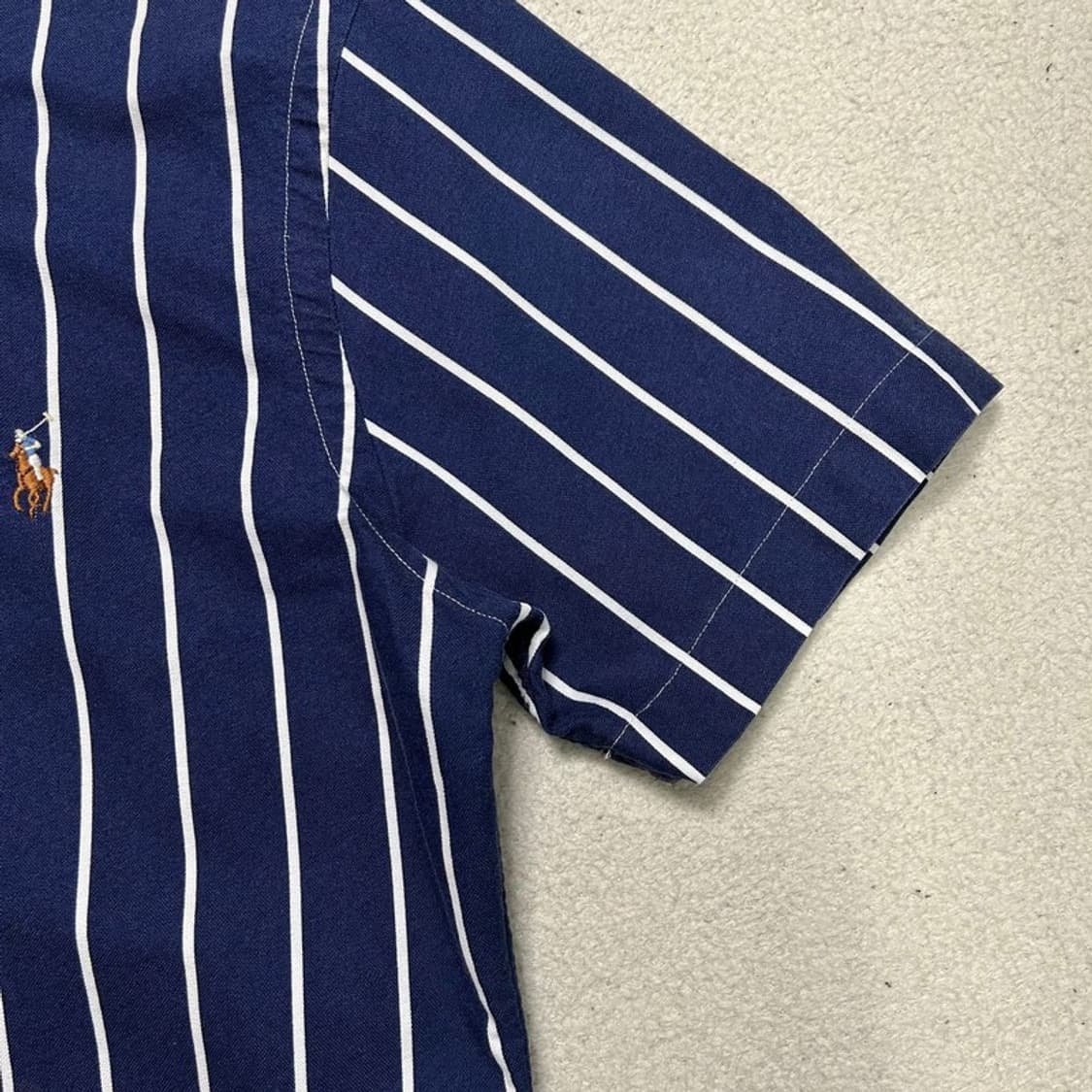 RALPH LAUREN 네이비 스트라이프 블루 셔츠 S 상품이미지3