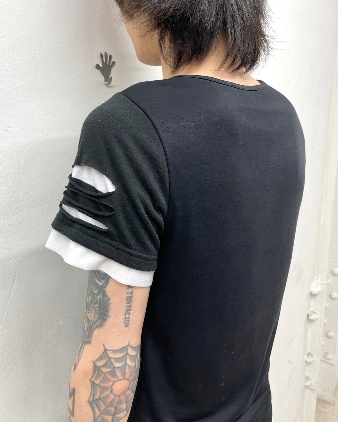 Skull Zipper Slit Punk T-Shirt  상품이미지6