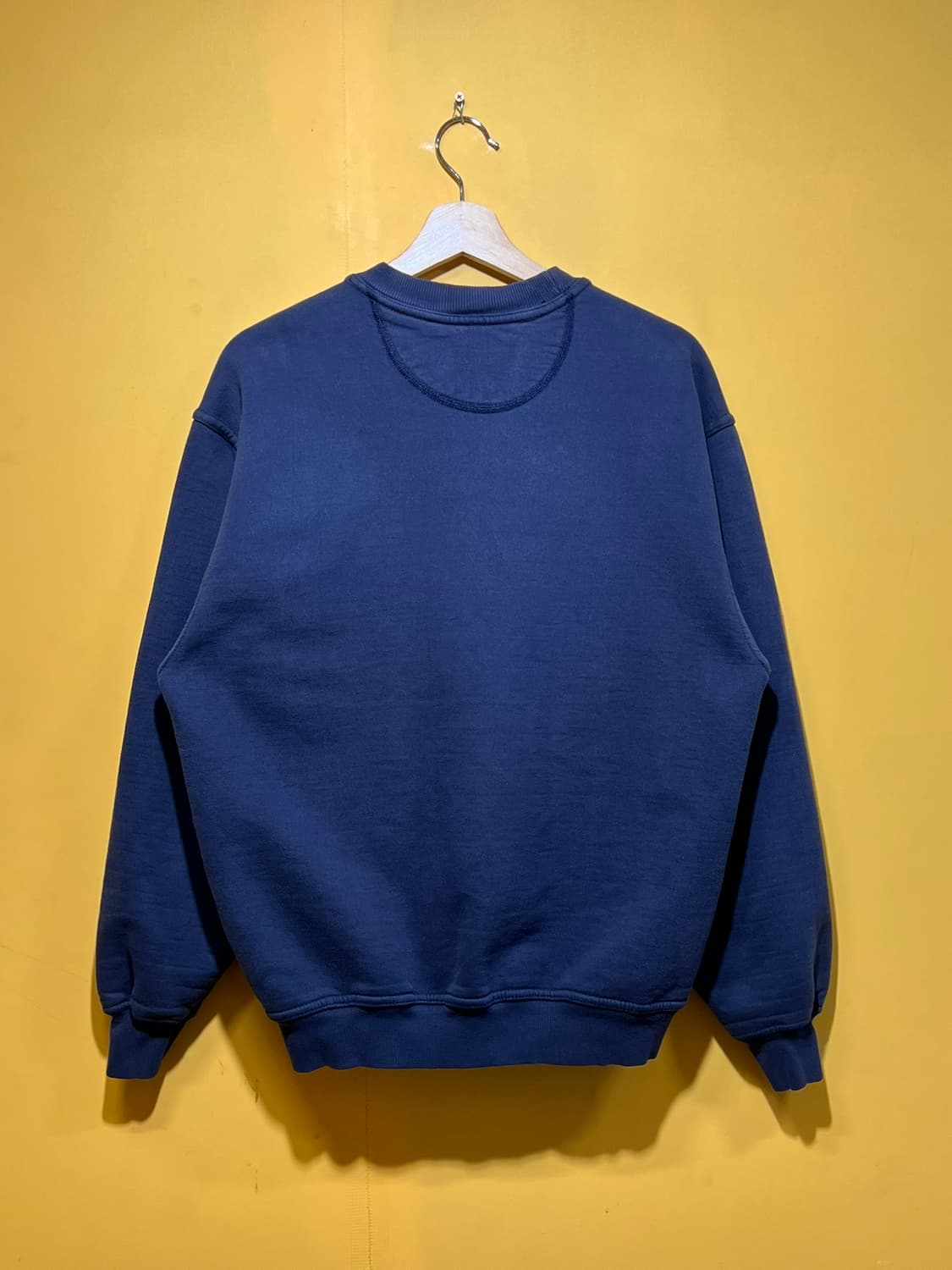 90's [L] PLUMA 러셀 무지 스웻셔츠 블루 네이비 코튼 상품이미지9