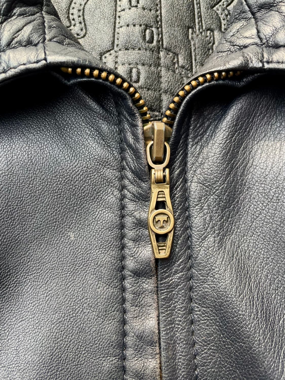 다크네이비 웨스턴 레더자켓 made in spain 상품이미지6