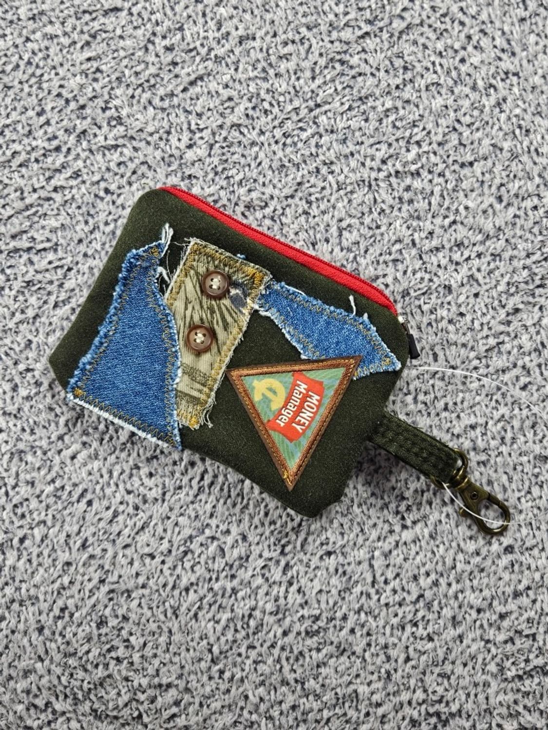 핸드메이드 리워크 커스텀 패치드 키링 월렛 ( 13X10 )/ 10734 상품이미지2
