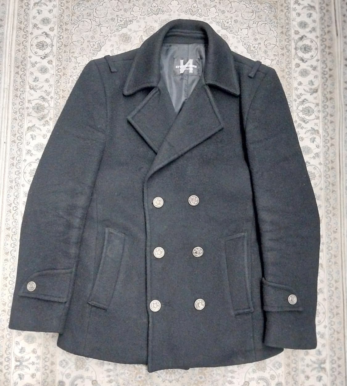 스타일옴므 검정색 울 피코트 L 상품이미지1