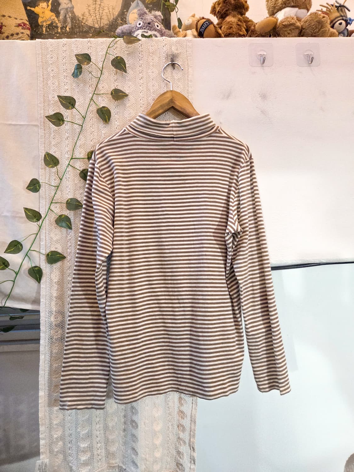 스트라이프 목폴라 슬리브 상품이미지4