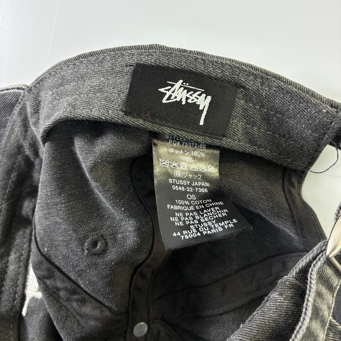 Stussy  스투시 워시드 베이직 차콜 로우 프로캡 상품이미지4