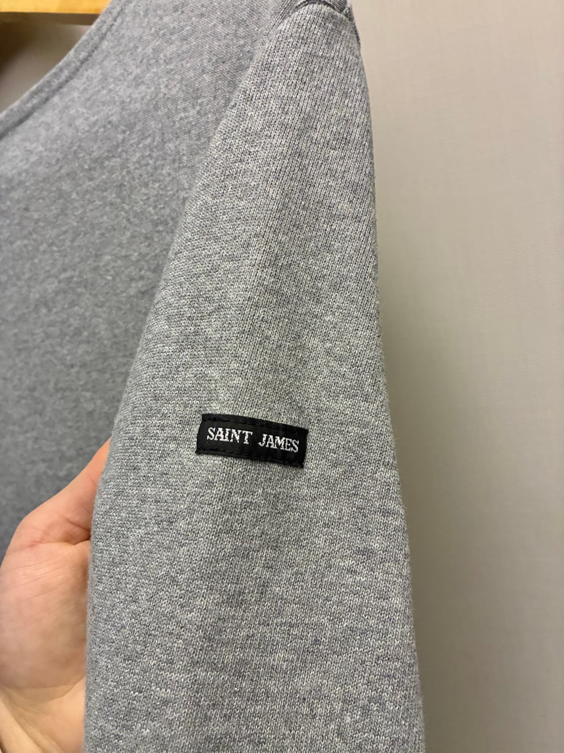 (T4/M)세인트제임스 길도 무지 엘보패치 롱슬리브 긴팔티셔츠 상품이미지5