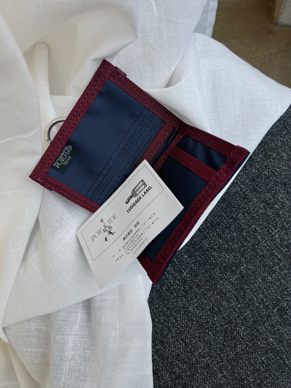 Porter 포터 스트랩 지갑 버건디 상품이미지8