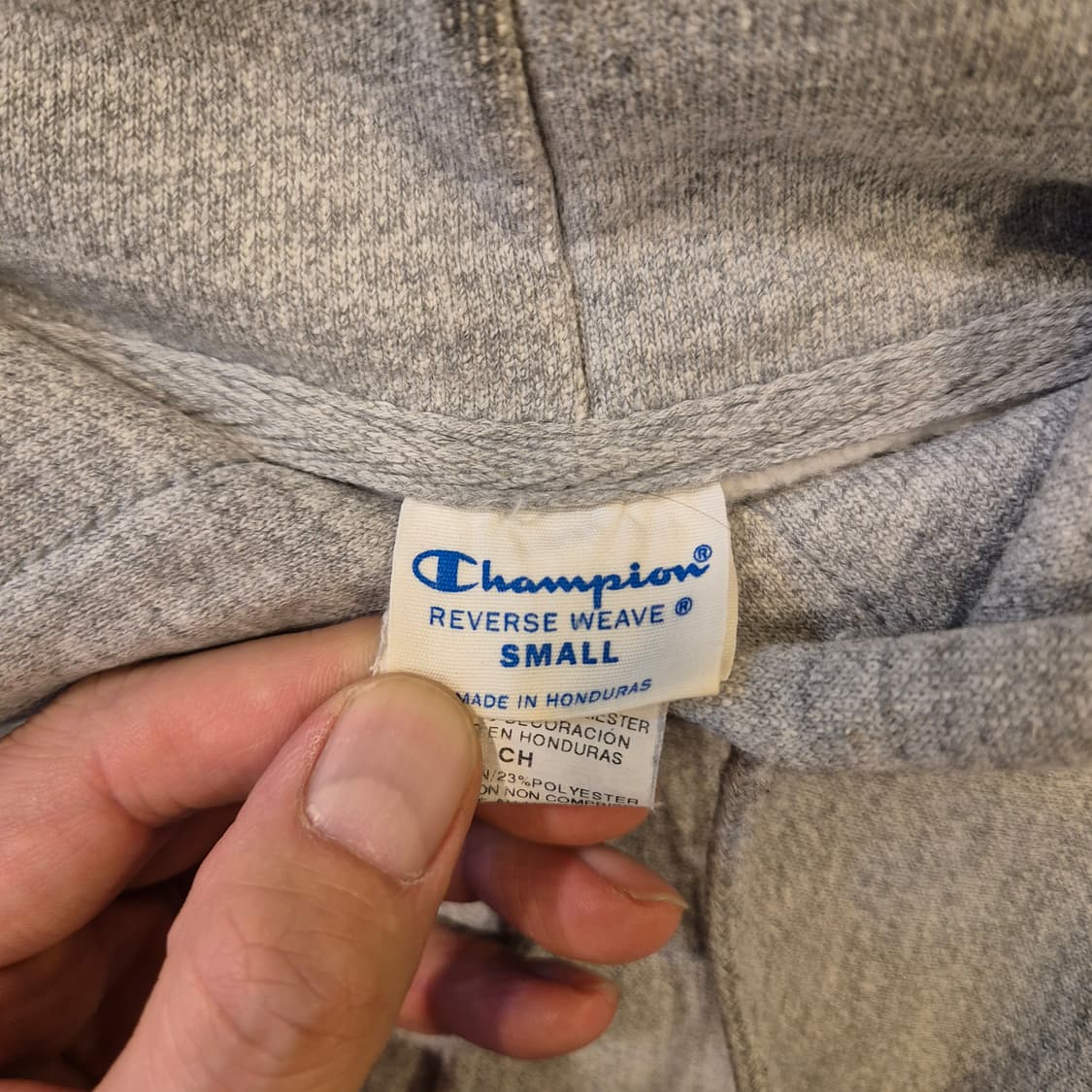 S 챔피온 그레이 리버스위브 후드  상품이미지3