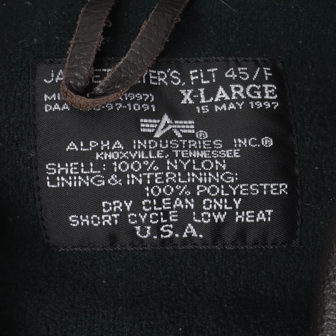 알파인더스트리 그린 cwu-45p 레더카라 자켓 상품이미지8