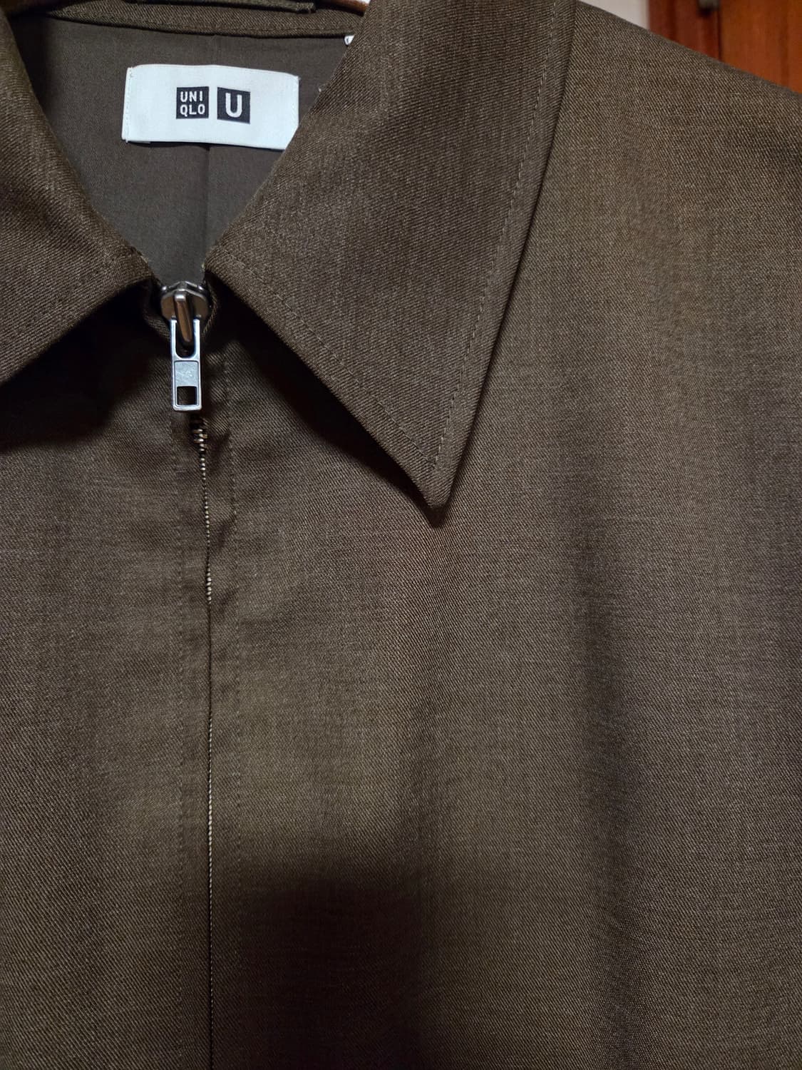 (L)유니클로 U 브라운 블루종 자켓 상품이미지3