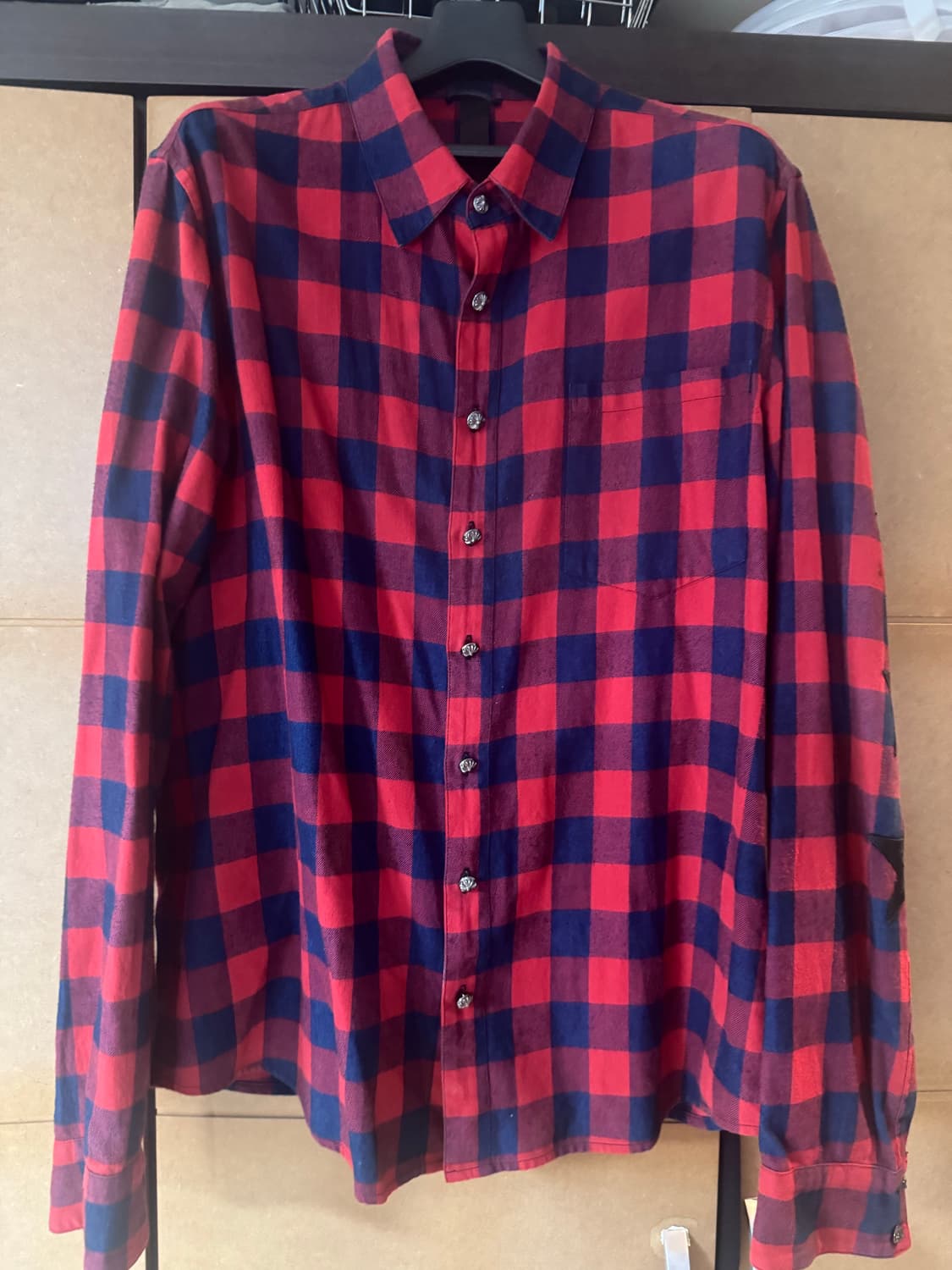 크롬하츠 레더패치 셔츠 XL 상품이미지1