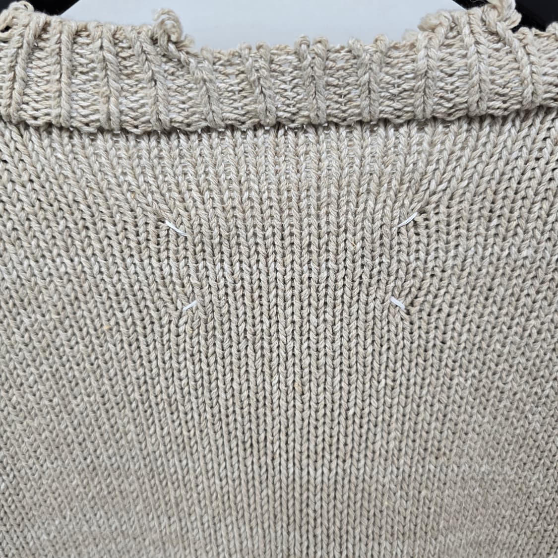 메종 마르지엘라 백 스티치 디스트레스드 니트 xxl사이즈 판매 상품이미지3