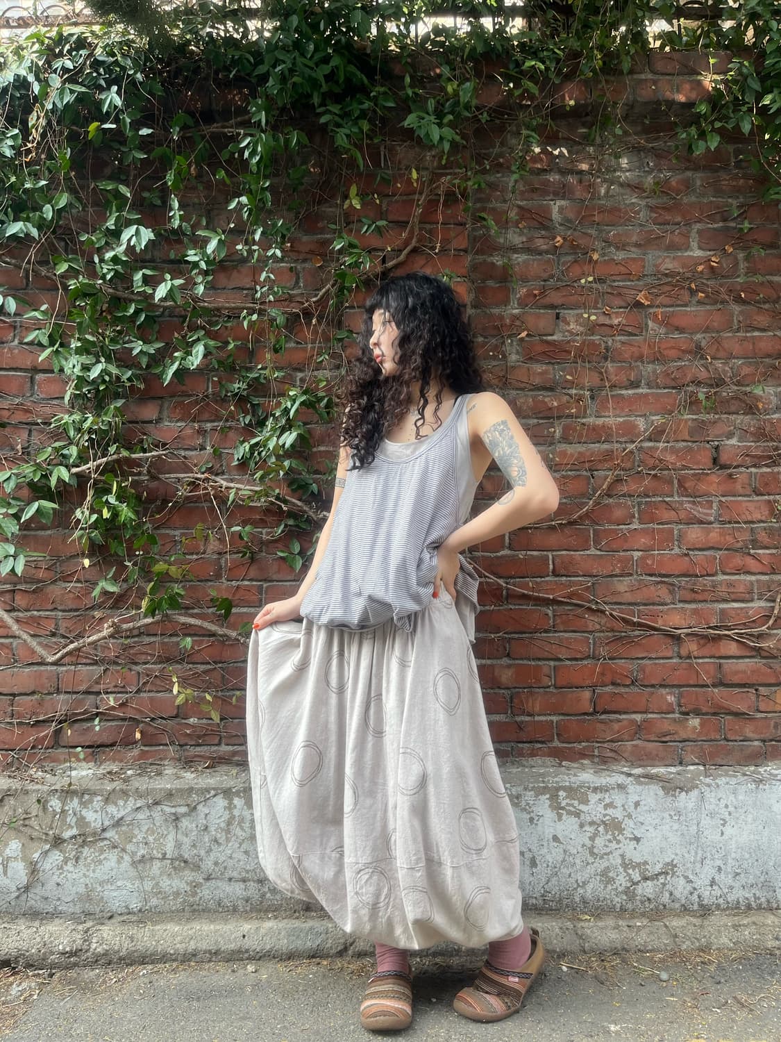 일본 무드 도트 벌룬 스커트 상품이미지3