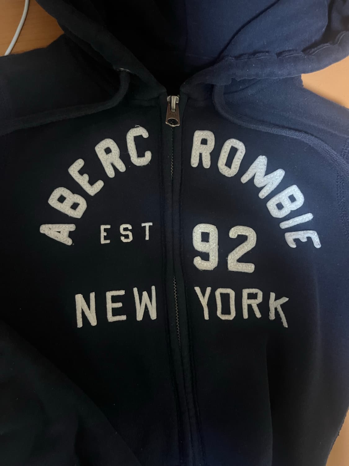 아베크롬비 후드집업 xs 네이비 상품이미지1