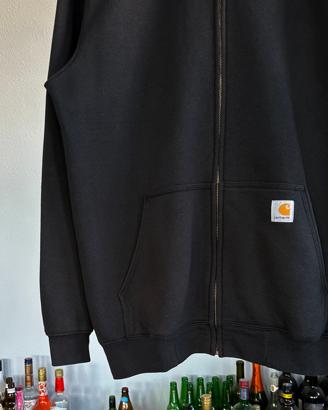 [M-L]칼하트 미드웨이트 블랙 후드집업 상품이미지3