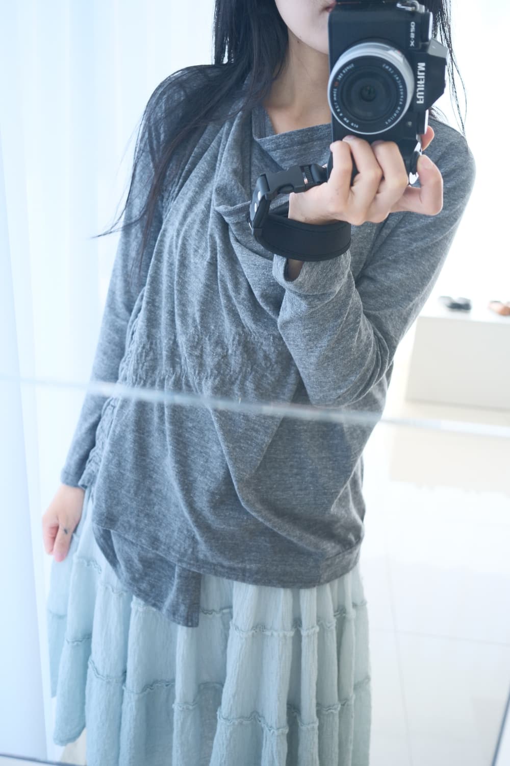Shirring drape cardigan 상품이미지2
