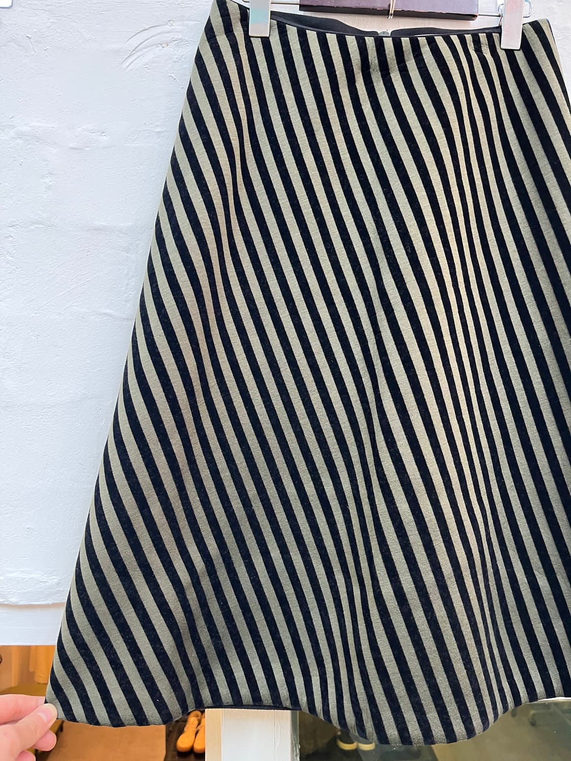 Chritian Wijnants 카키 스트라이프 미디스커트 36 상품이미지2