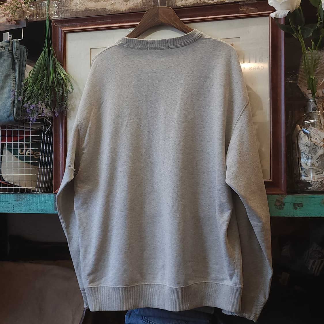 90s 폴로 맨투맨 스웻셔츠 빅로고 그레이 105 상품이미지3